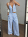 Flirla Striped Tank Top & Elastic Straight Leg Pants Casual Women'S Two-Piece Set