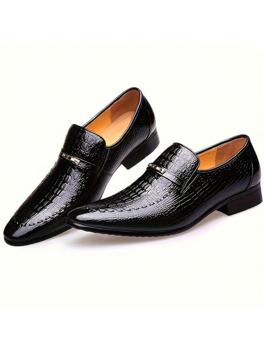 For Men High Gloss Oxford Lace up Business Fashion Patent Leather Dress Casual Loafers Shoes