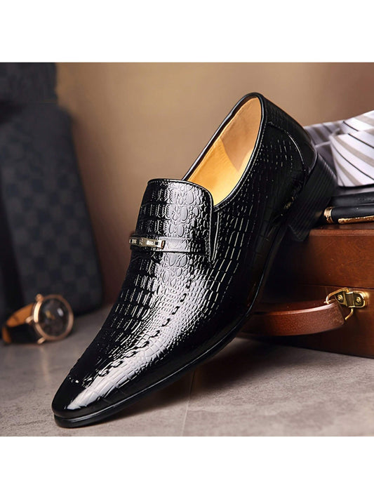 For Men High Gloss Oxford Lace up Business Fashion Patent Leather Dress Casual Loafers Shoes