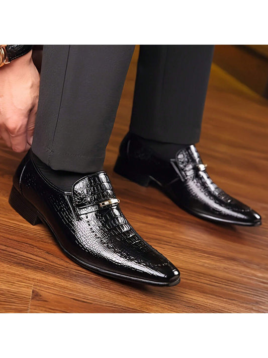 For Men High Gloss Oxford Lace up Business Fashion Patent Leather Dress Casual Loafers Shoes