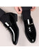 Mens Dress Shoes Formal Business Oxford High Gloss Patent Leather Slip on Loafers Comfortable Shoe for Men