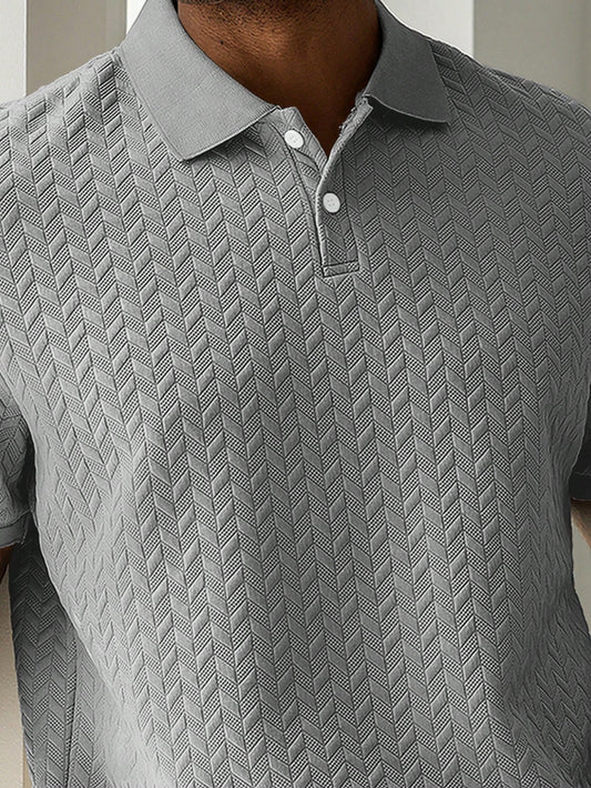 Manfinity Casualcool Men'S Solid Color Short Sleeve Casual/Office Polo Shirt , Polo Shirts for Men , Polo Shirts for Men Collar