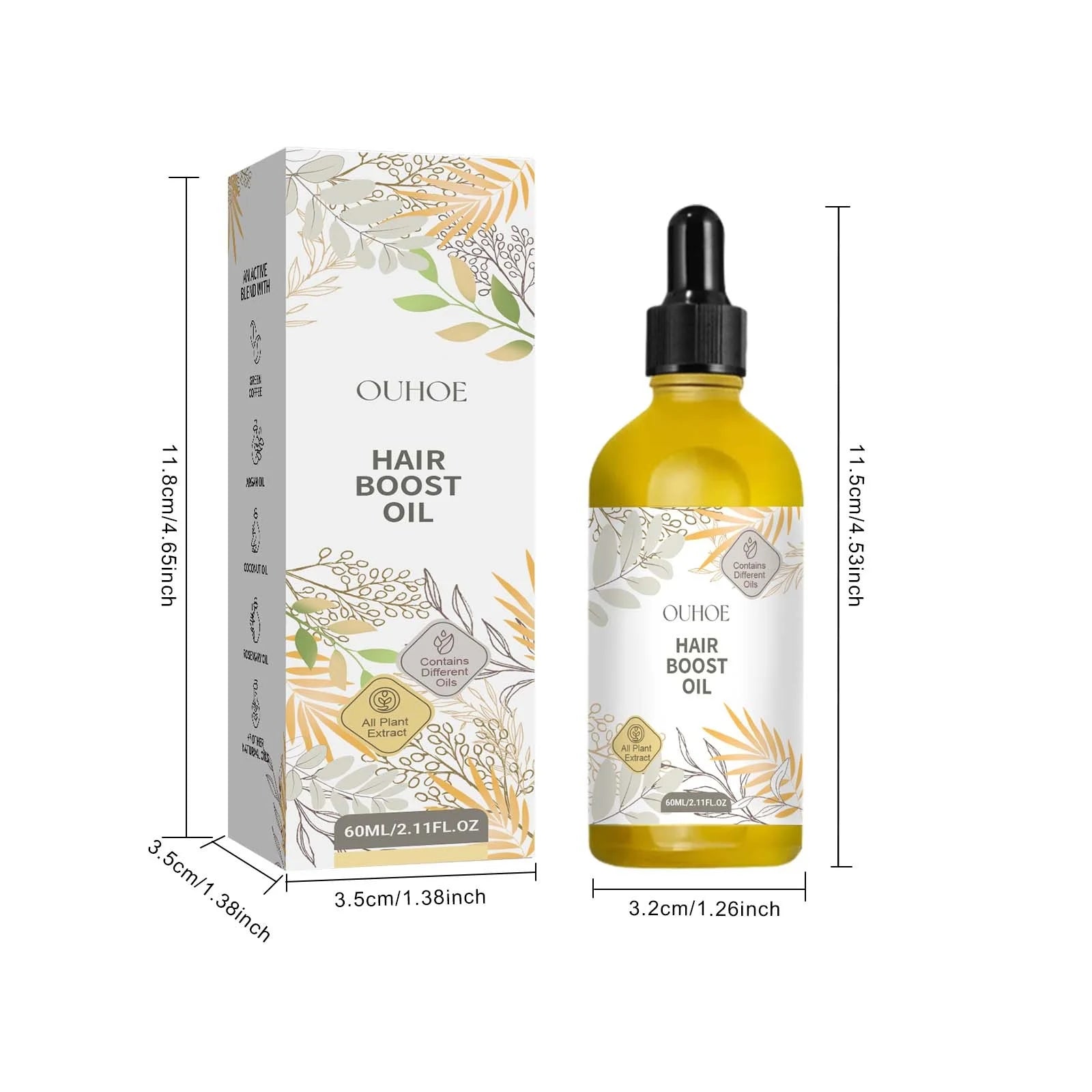 Hair Growth Oil, Veganic Natural Hair Growth Oil, Hair Density Essential Oil, Natural Hair Regrowth Serum for Women & Men Anti-Frizz Hair Serum, Hair Care Essential Oil Reduce Dry Hair