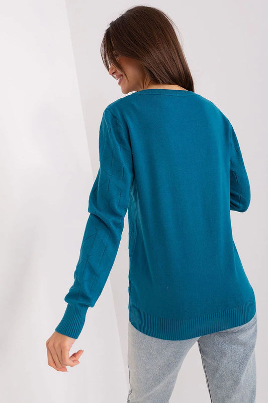 Chic Women'S Cotton Blend Sweater - Model 187554 AT