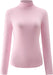 Womens Slim Fitted Mock Turtleneck Tops Long Sleeve Lightweight Base Layer Shirts