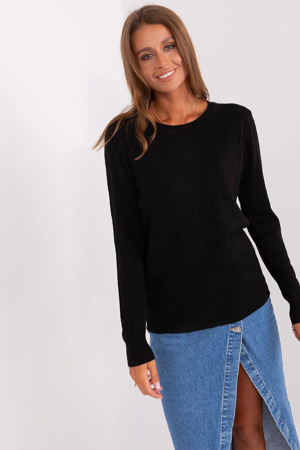 Chic Women'S Cotton Blend Sweater - Model 187554 AT