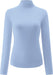 Womens Slim Fitted Mock Turtleneck Tops Long Sleeve Lightweight Base Layer Shirts
