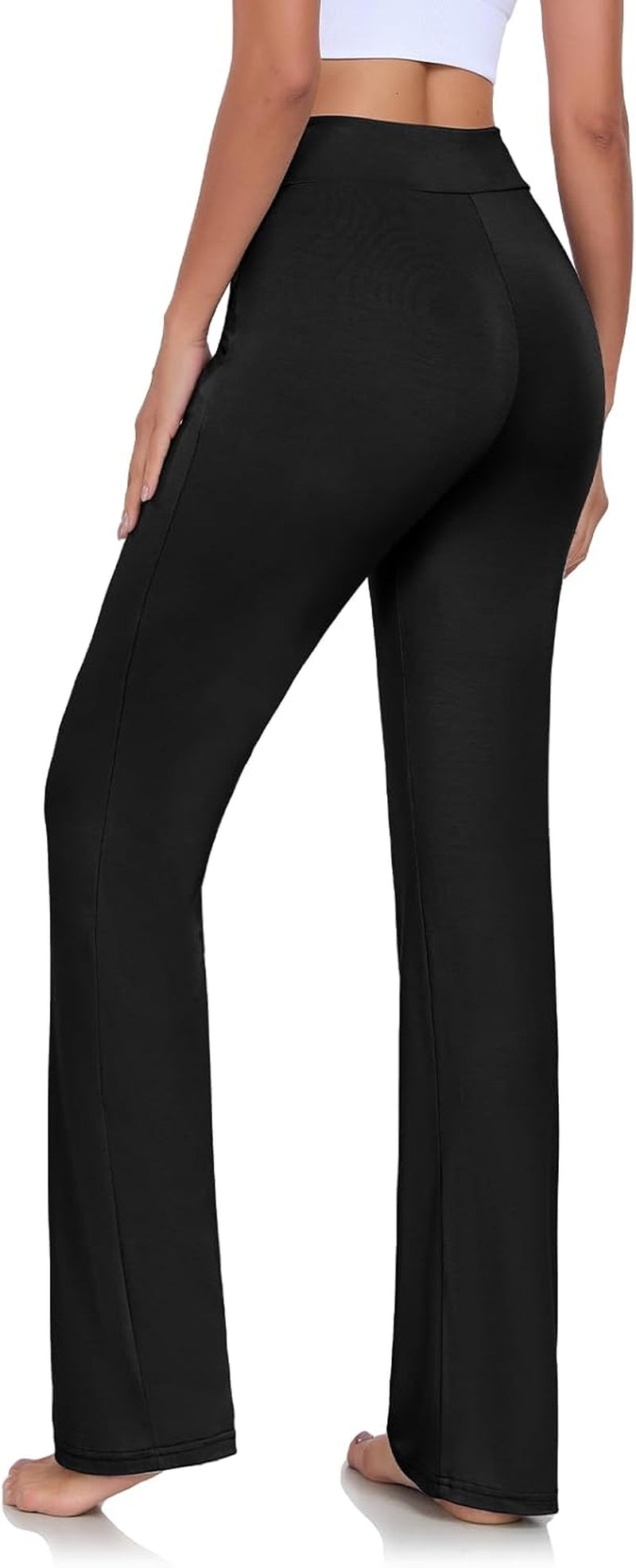 Womens Yoga Pants with Pockets Straight-Leg Loose Comfy Modal Drawstring Lounge Running Long Active Casual Sweatpants