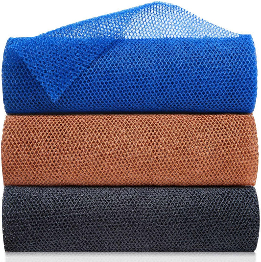 African Net Sponge 3 Pieces African Exfoliating Net African Bath Sponge Scrubbing Rag Net African Wash Shower Long Net Body Scrubber