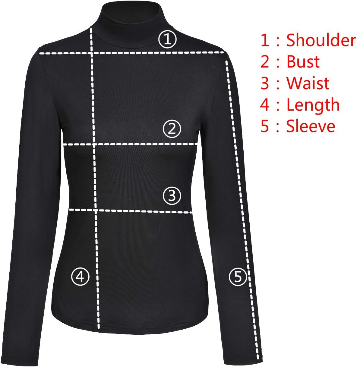 Womens Slim Fitted Mock Turtleneck Tops Long Sleeve Lightweight Base Layer Shirts
