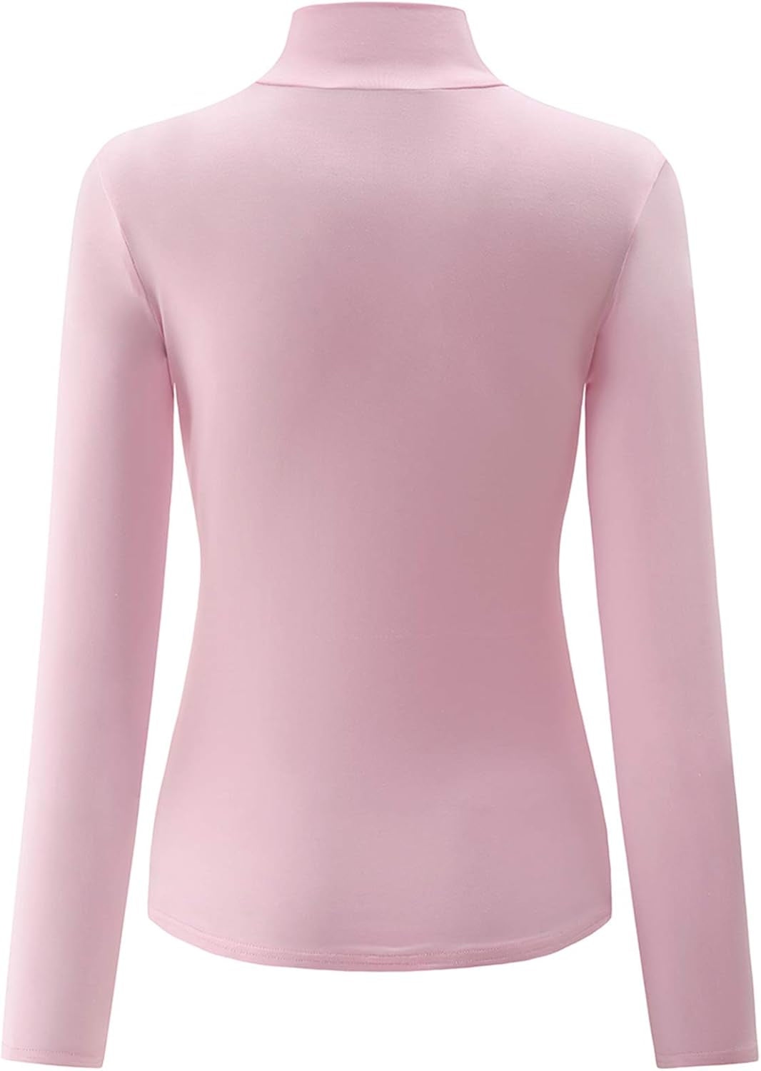 Womens Slim Fitted Mock Turtleneck Tops Long Sleeve Lightweight Base Layer Shirts