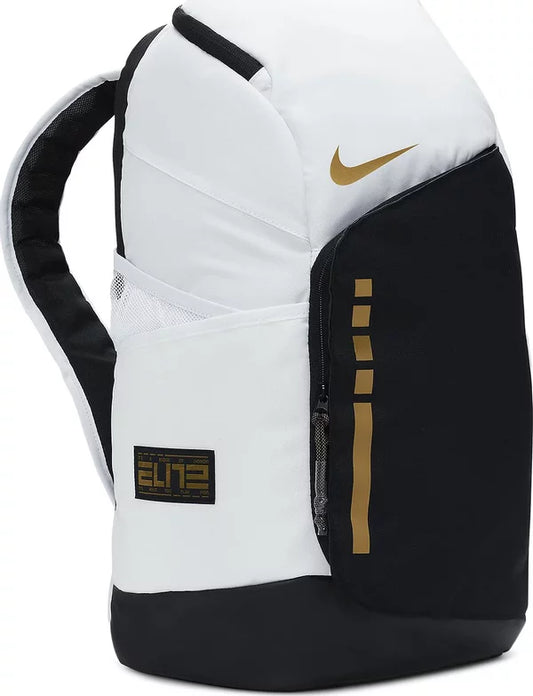 Nike Hoops Elite Backpack 'White/Black/Metallic Gold'