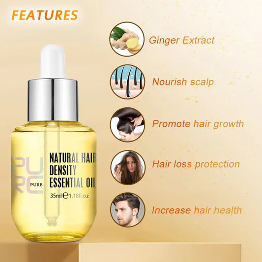 Ginger Hair Growth Oil Fast Hair Loss Treatment Smoothing Repair Damaged Hair Growth Products for Men Women Hair Care