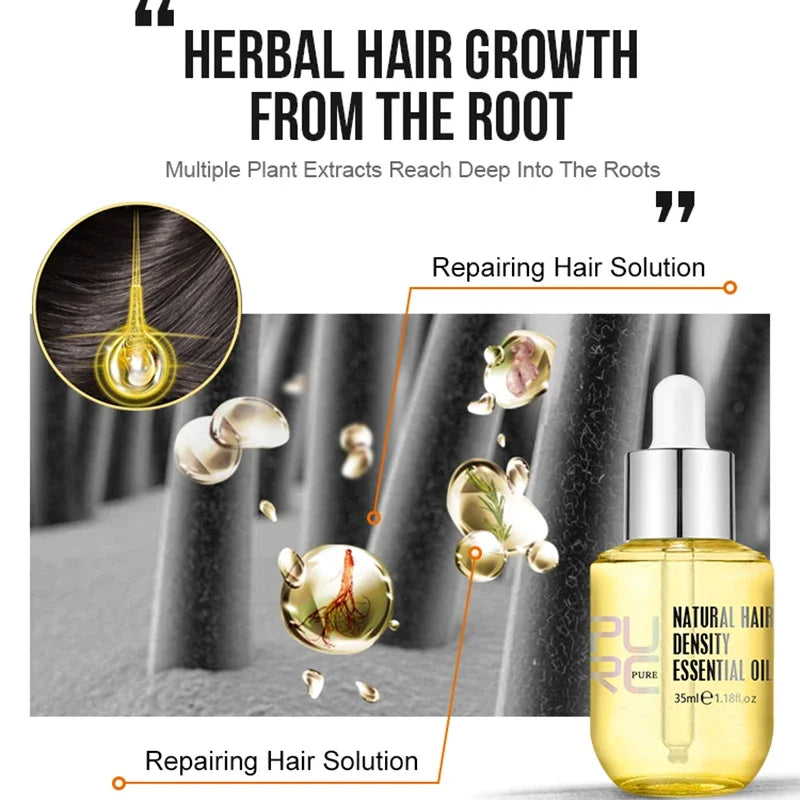 Ginger Hair Growth Oil Fast Hair Loss Treatment Smoothing Repair Damaged Hair Growth Products for Men Women Hair Care