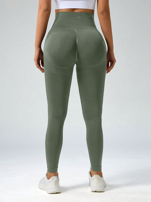 SHEIN Sport Studio Wide Waistband Colorblock Sports Leggings
