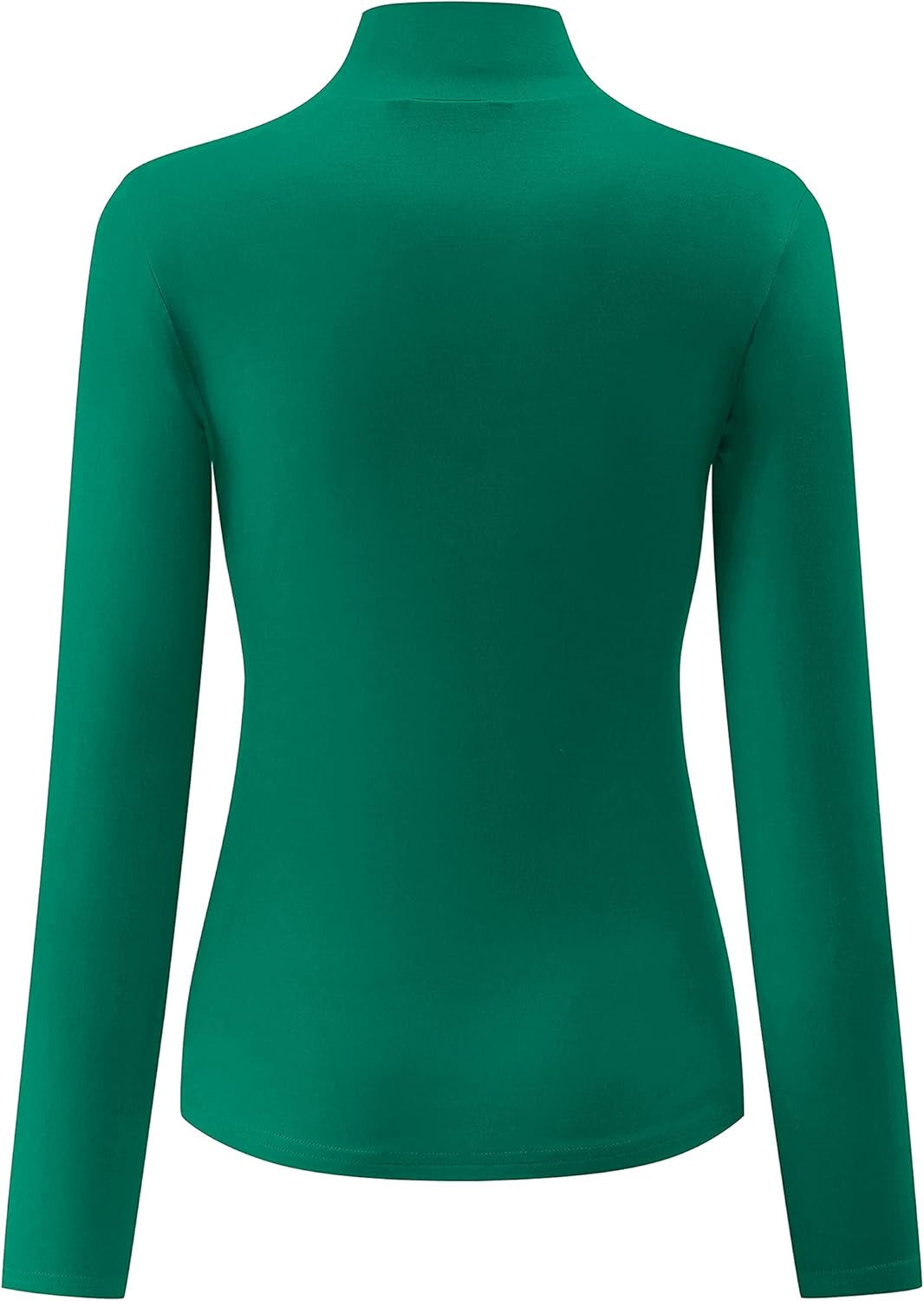 Womens Slim Fitted Mock Turtleneck Tops Long Sleeve Lightweight Base Layer Shirts